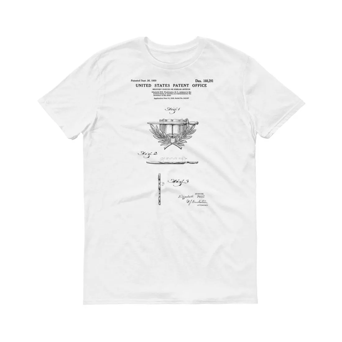 1950 Military Army Insigne Patent T-Shirt - Military Insigne T-Shirt, Army Gift, Military Gift, Military Medal T-Shirt, Military Art T-Shirt