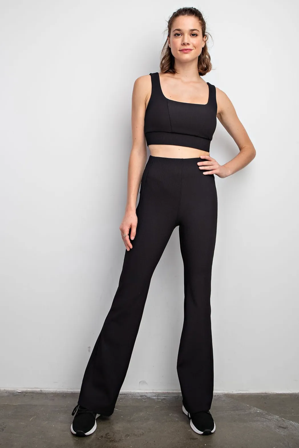 2x2 Nylon Rib Pintuck Leggings