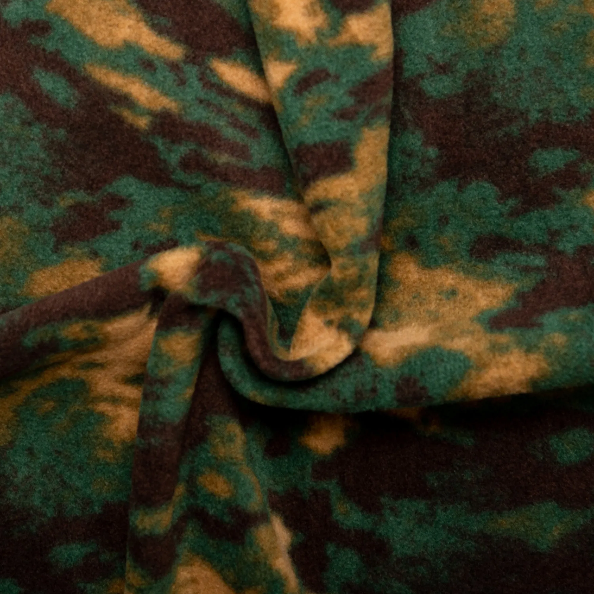 Anti Pill Fleece Print - FRESH - Camouflage - Green