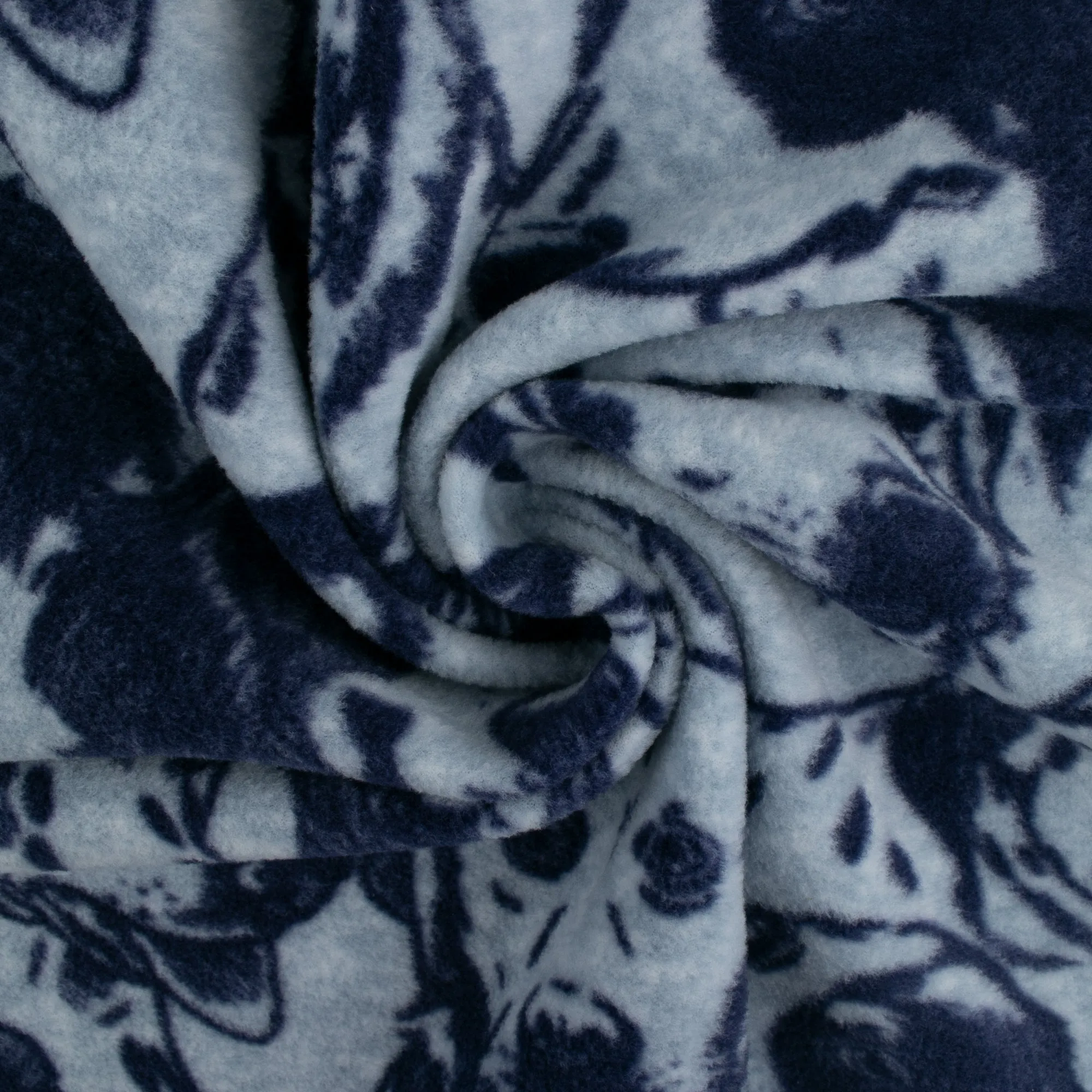 Anti-Pill Fleece Print - SLIPPY - Dogs - Blue
