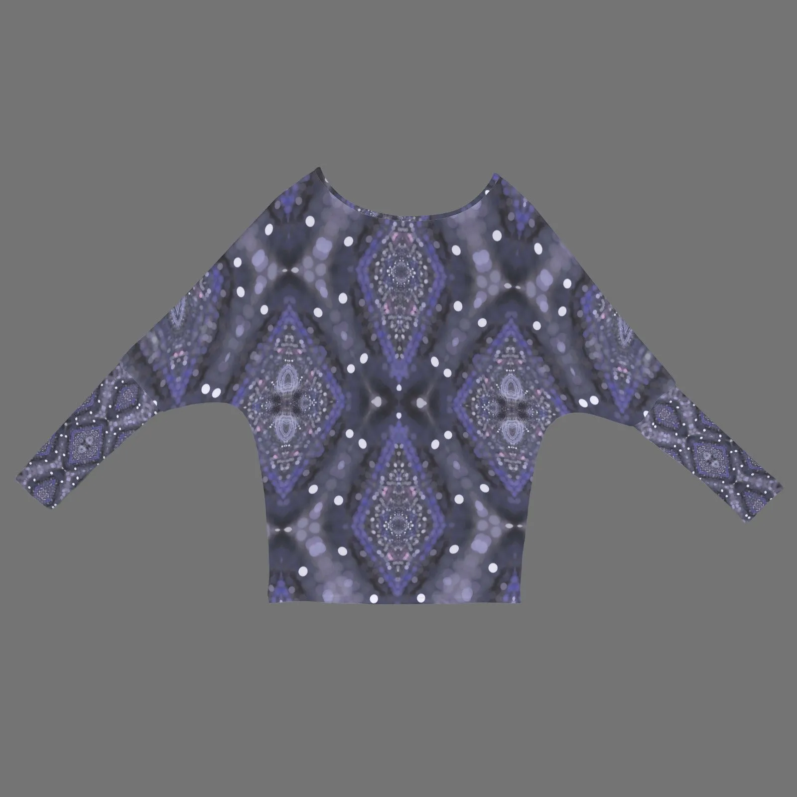 Batwing Long Sleeve Sweater Purple Glass