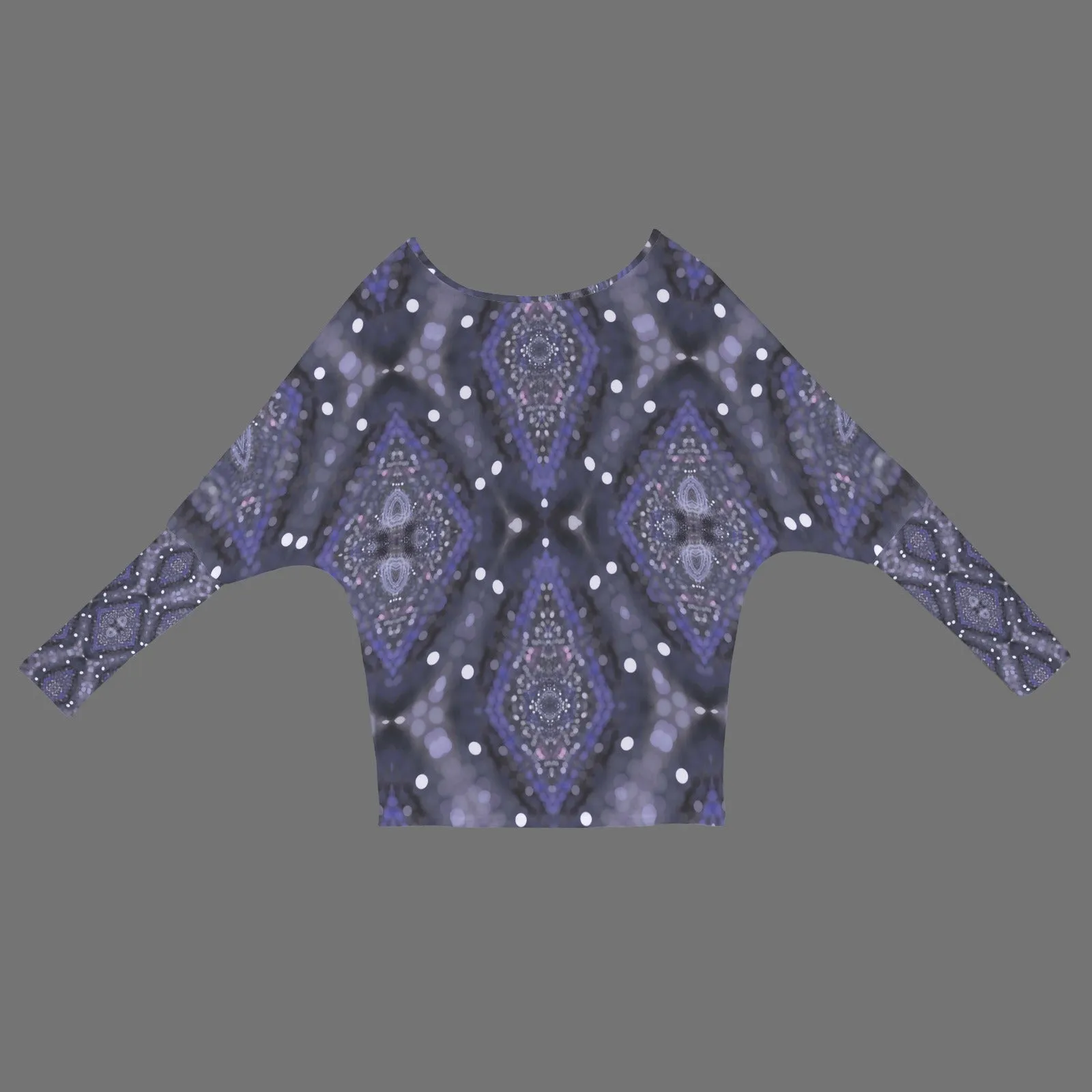 Batwing Long Sleeve Sweater Purple Glass