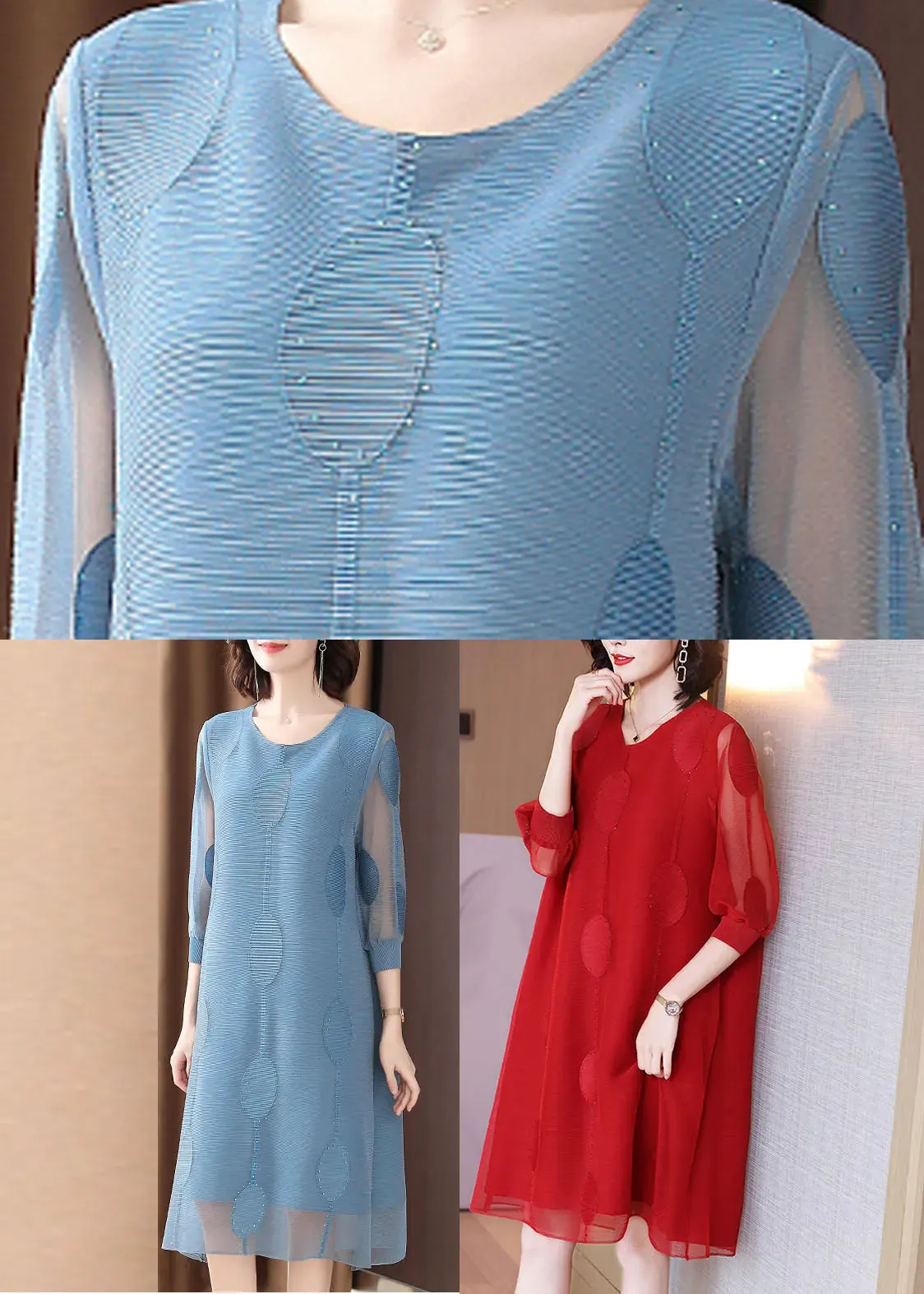 Bead Tulle Long Dresses Long Sleeve