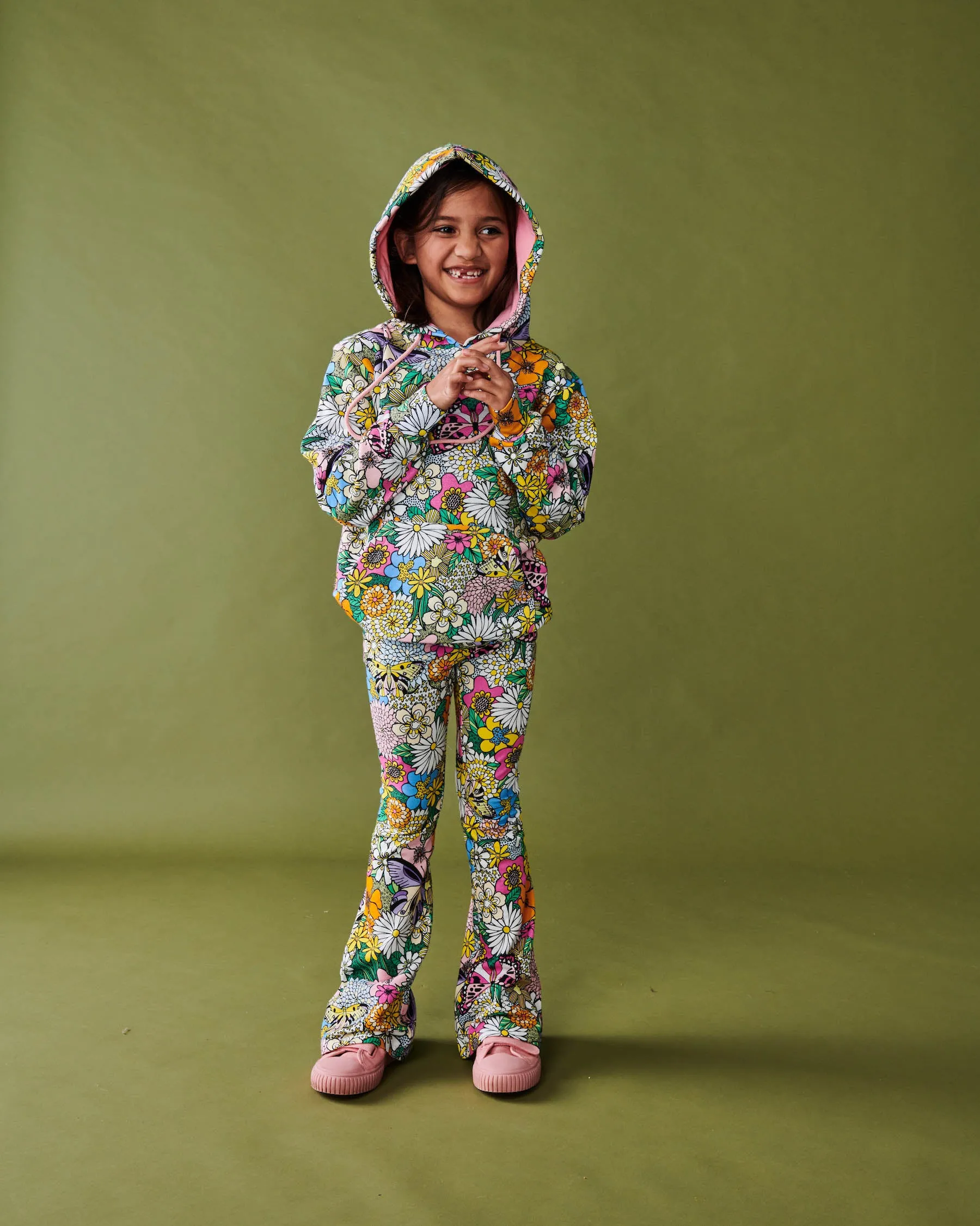 Bliss Floral Organic Cotton Flare Leggings