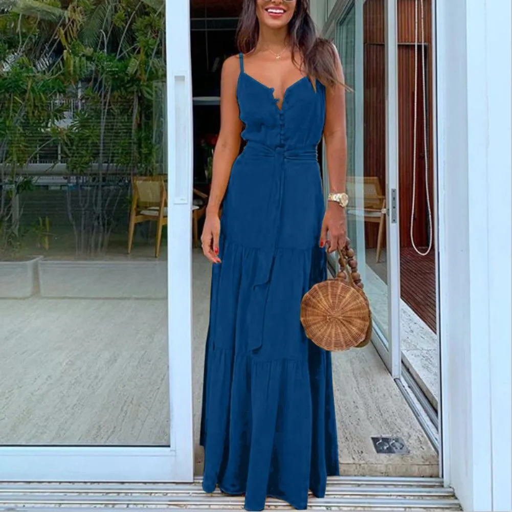 Boho Dress - Strappy Maxi