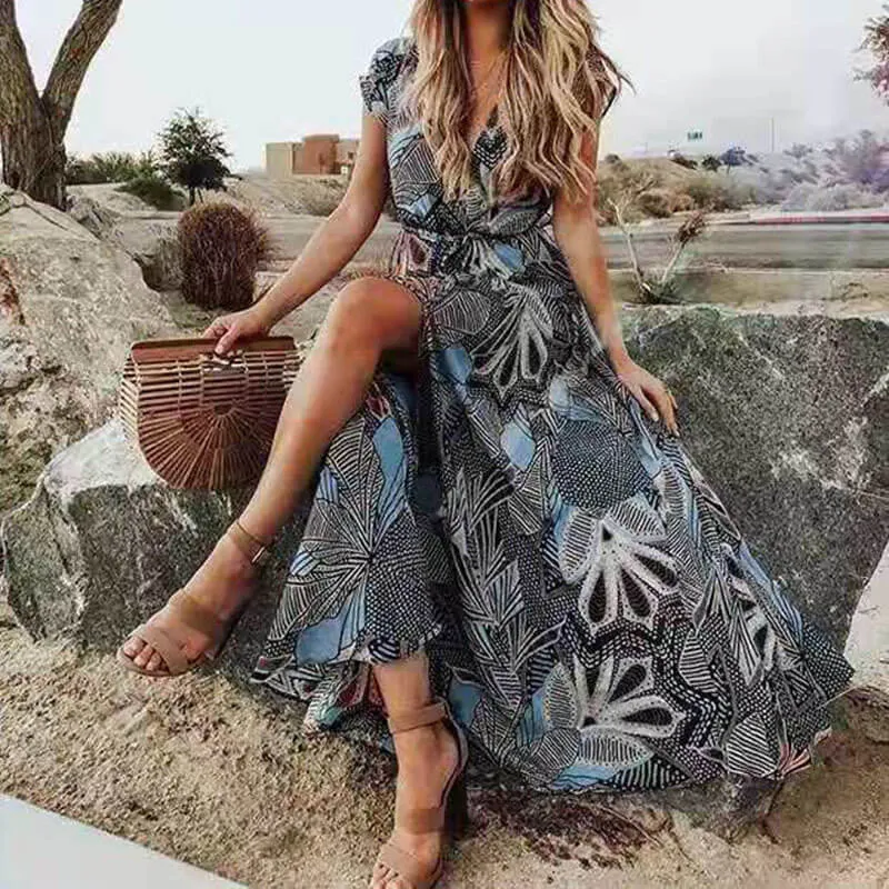 Boho Large Hem Maxi Dress