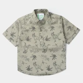 Boys Casual Shirts Dino Monster - LT.Green