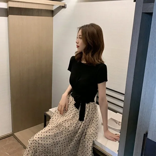 Casual Round Neck Knitted T-Shirt
