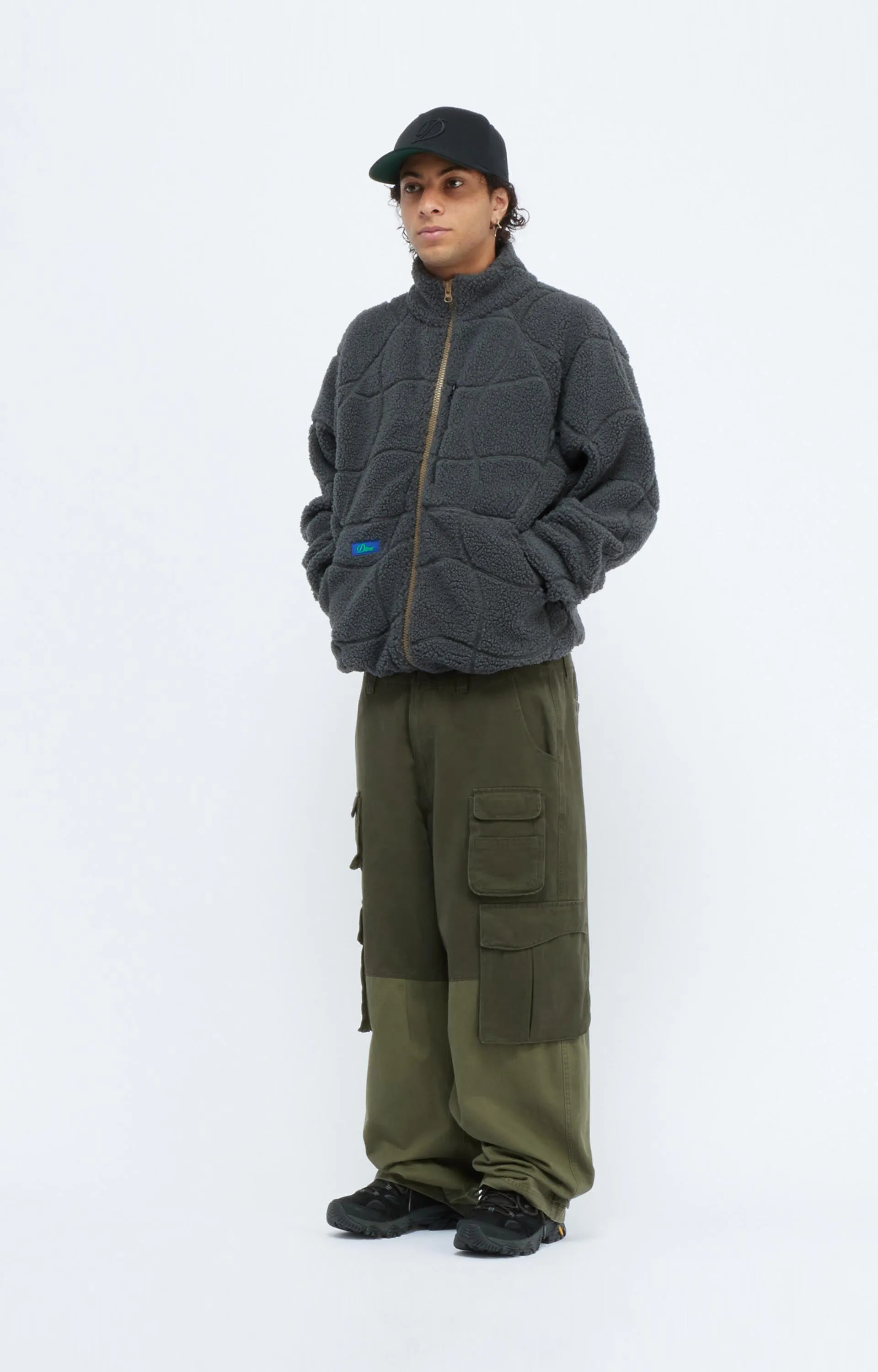 Dime Coverstich Sherpa Fleece, Charcoal