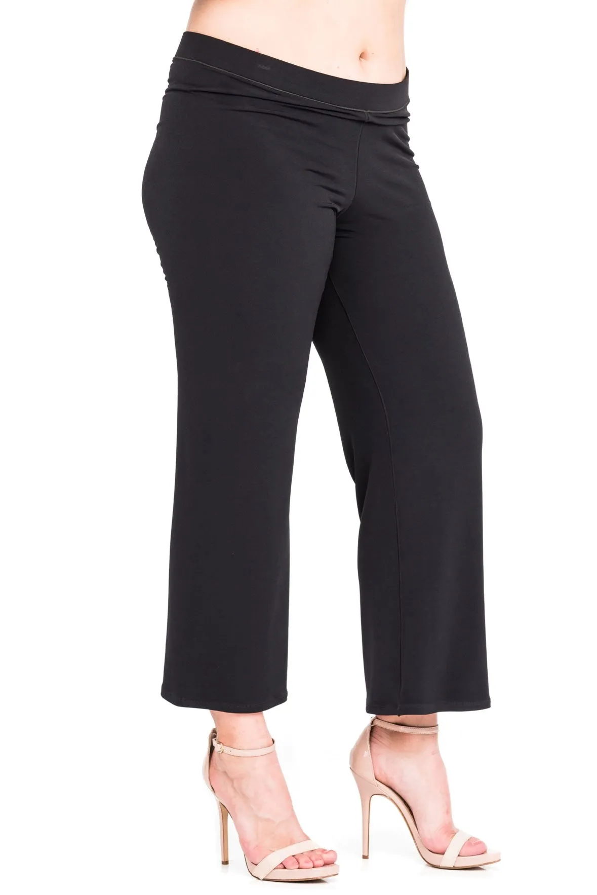 Elastic Waist Band Capri Pants