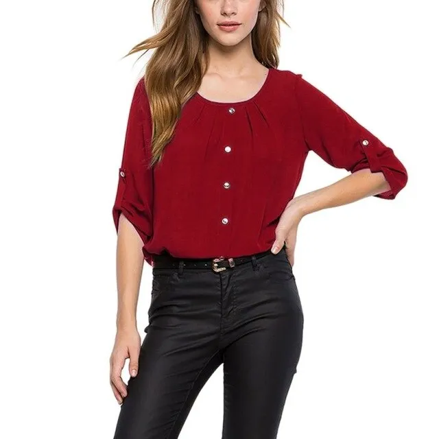 Fashion Casual Office Chiffon Shirts