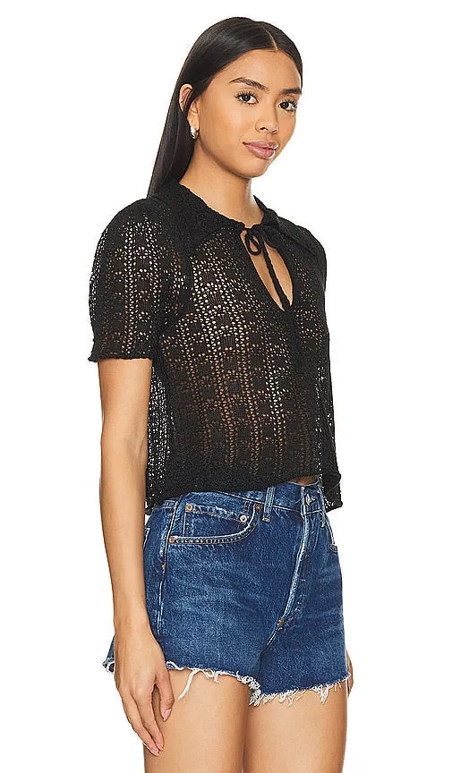 Free People x REVOLVE Dallas Pullover Top in Black