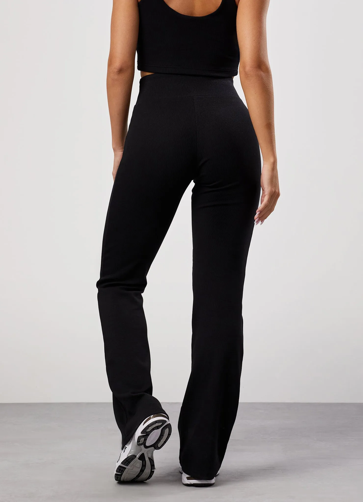 Gym King 365 Rib Flared Legging - Black