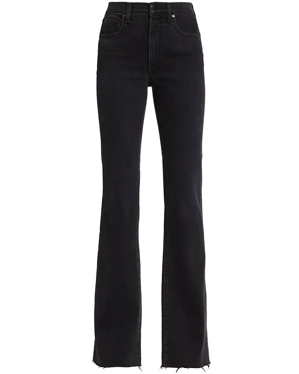 Leena Raw Hem Bootcut Jean in Washed Onyx