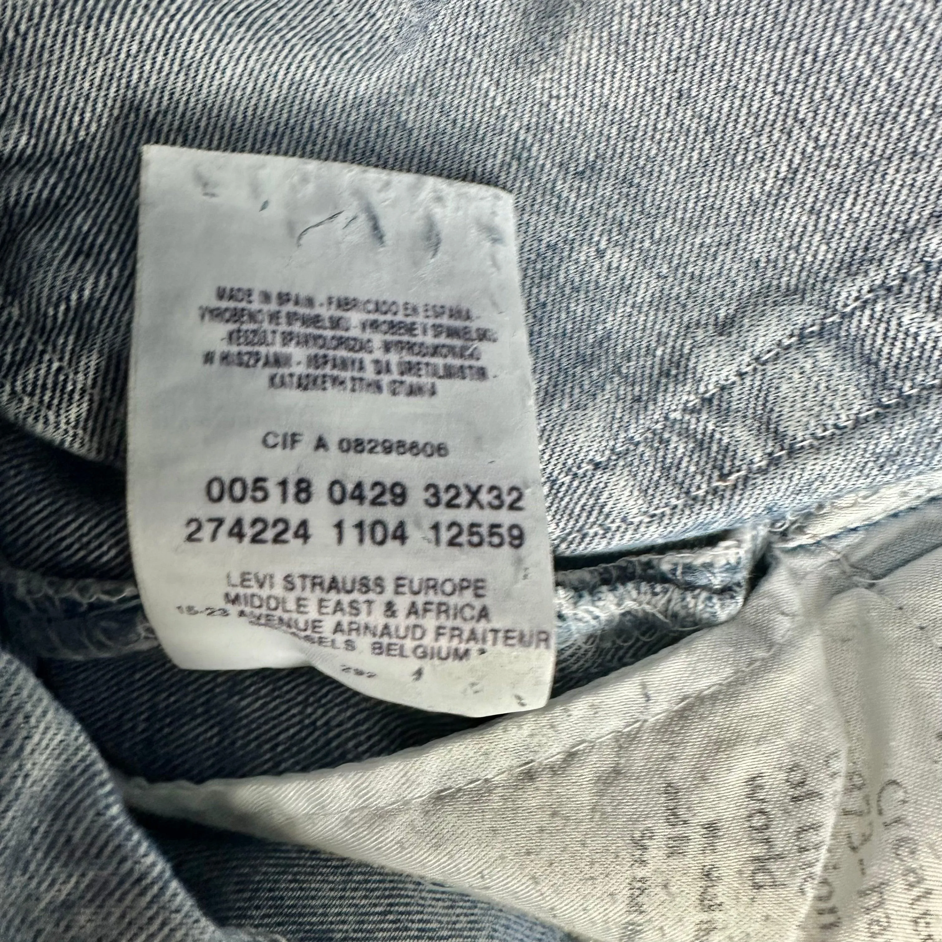 Levis 518 Vintage Mens Super Low Bootcut Y2K Jeans -Size 32