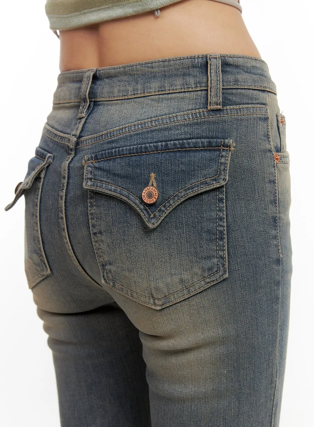 Lydia Slim Washed Bootcut Jeans CO424