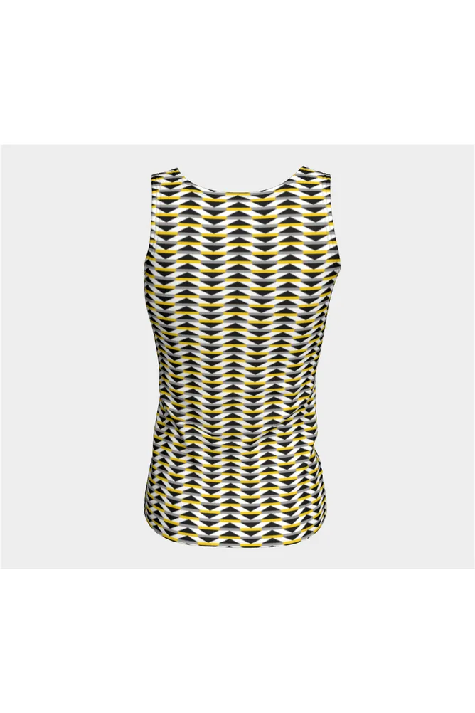 Maurice Kemp Blue/Aqua/Black Fitted Tank Top