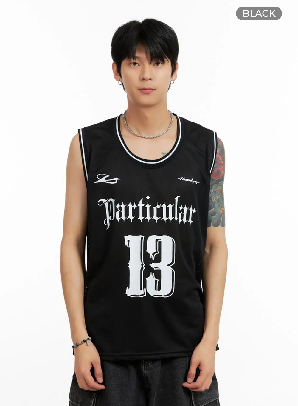 Men's Lettering Loose Fit Sleeveless T-Shirt IG402