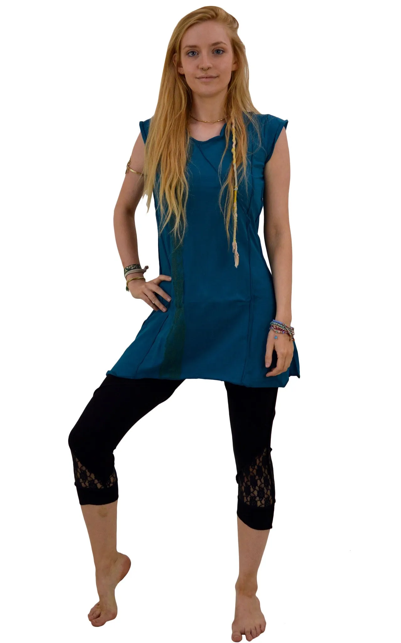 Psy trance style mini dress long top