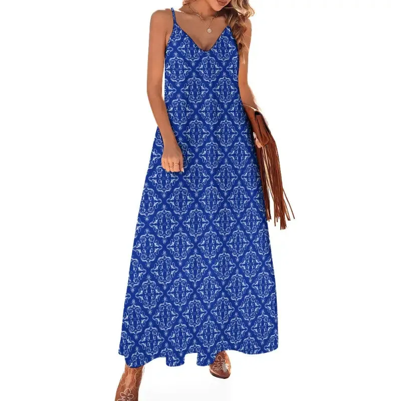 Twirl in Style with the Comfy Blue Boho Maxi Dress of Your Dreams