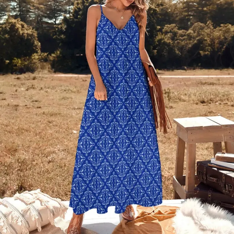 Twirl in Style with the Comfy Blue Boho Maxi Dress of Your Dreams