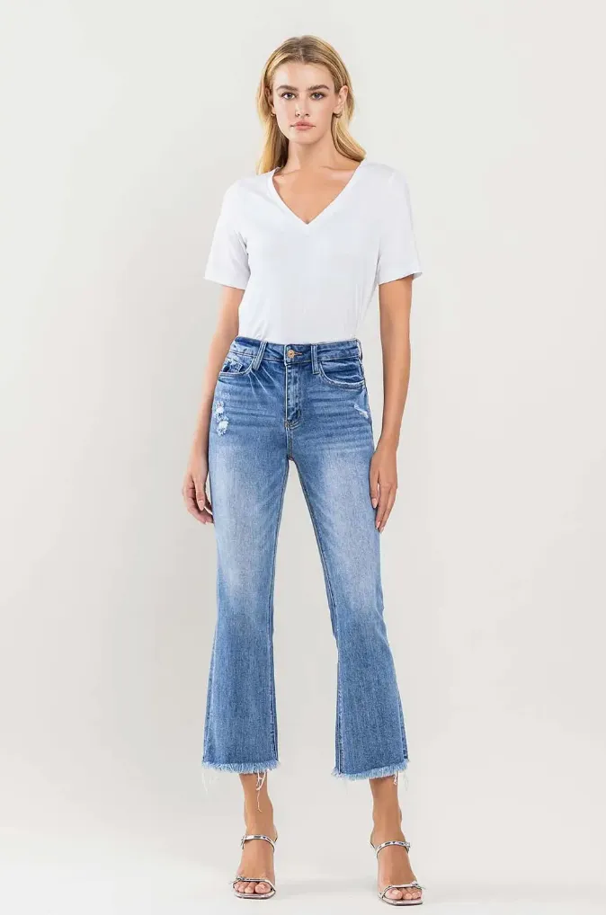 VET Distressed Kick Flare-Amber