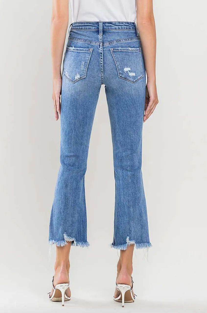 VET Distressed Kick Flare-Amber