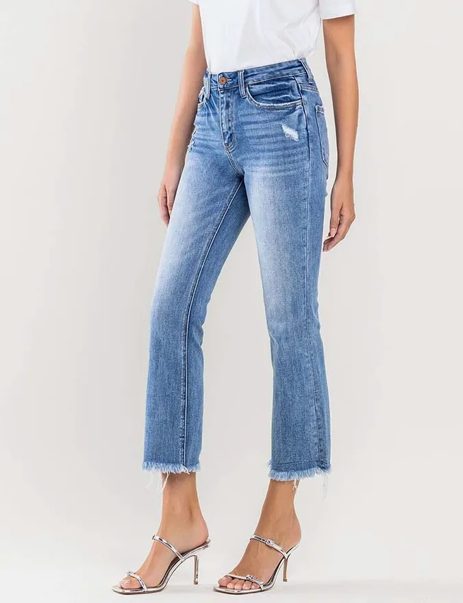 VET Distressed Kick Flare-Amber