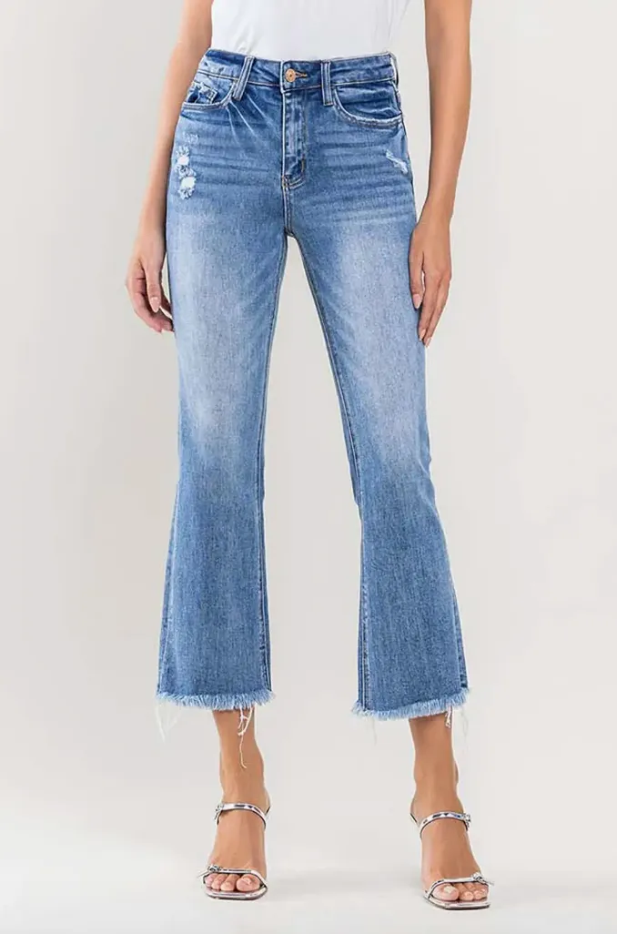 VET Distressed Kick Flare-Amber