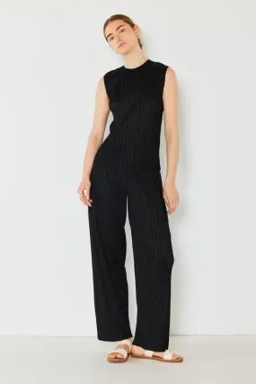 Women's Pleated Pants - Elastic-Waist Straight Pants-by Marina West Swim