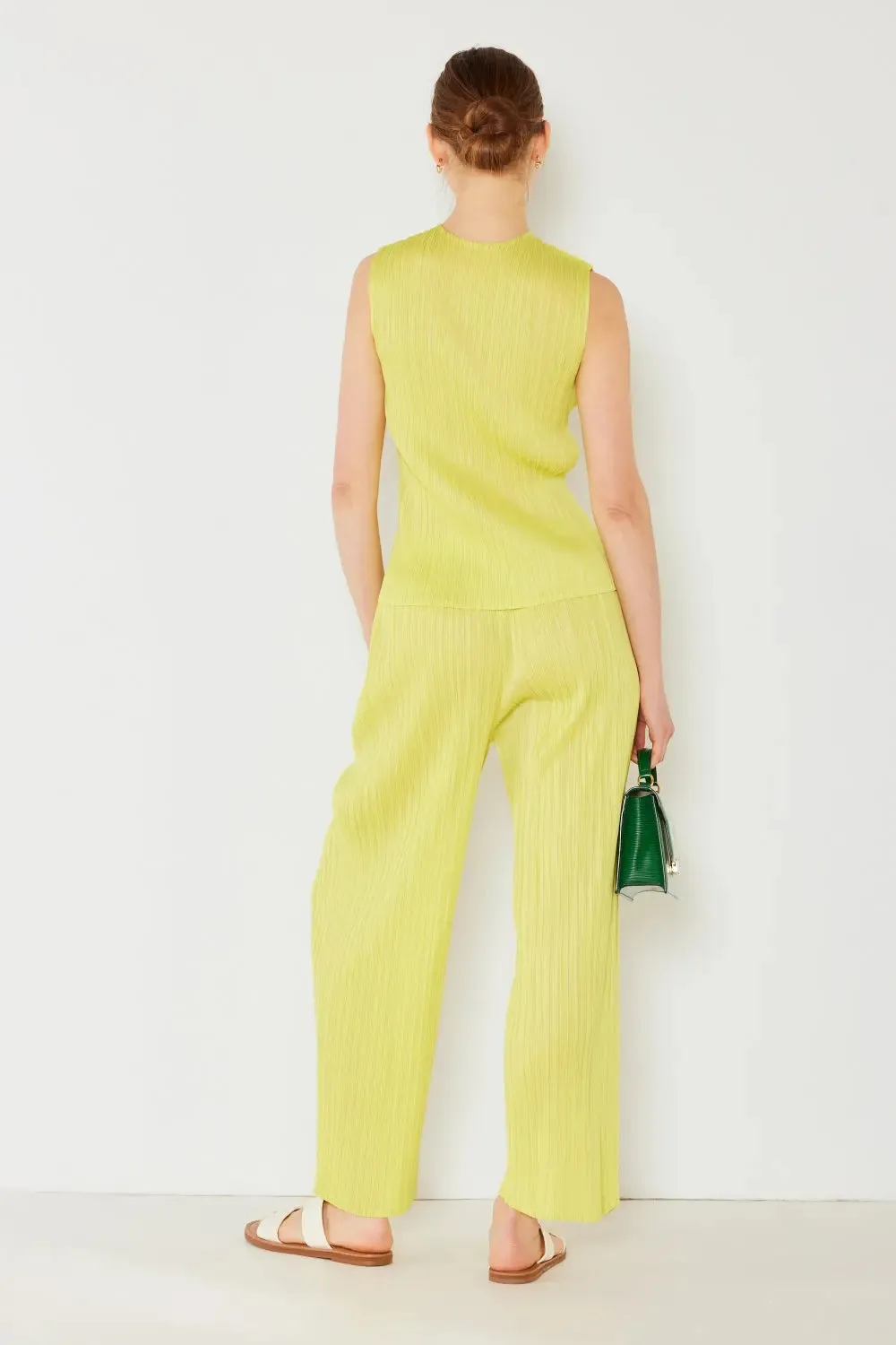 Women's Pleated Pants - Elastic-Waist Straight Pants-by Marina West Swim