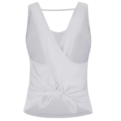 Zhangyunuo Yoga Vest Sport Tank Top Women Sleeveless Backless Cross Gym Tops Athletic Fitness Vest Dry Fit T-shirt Workout Shirt